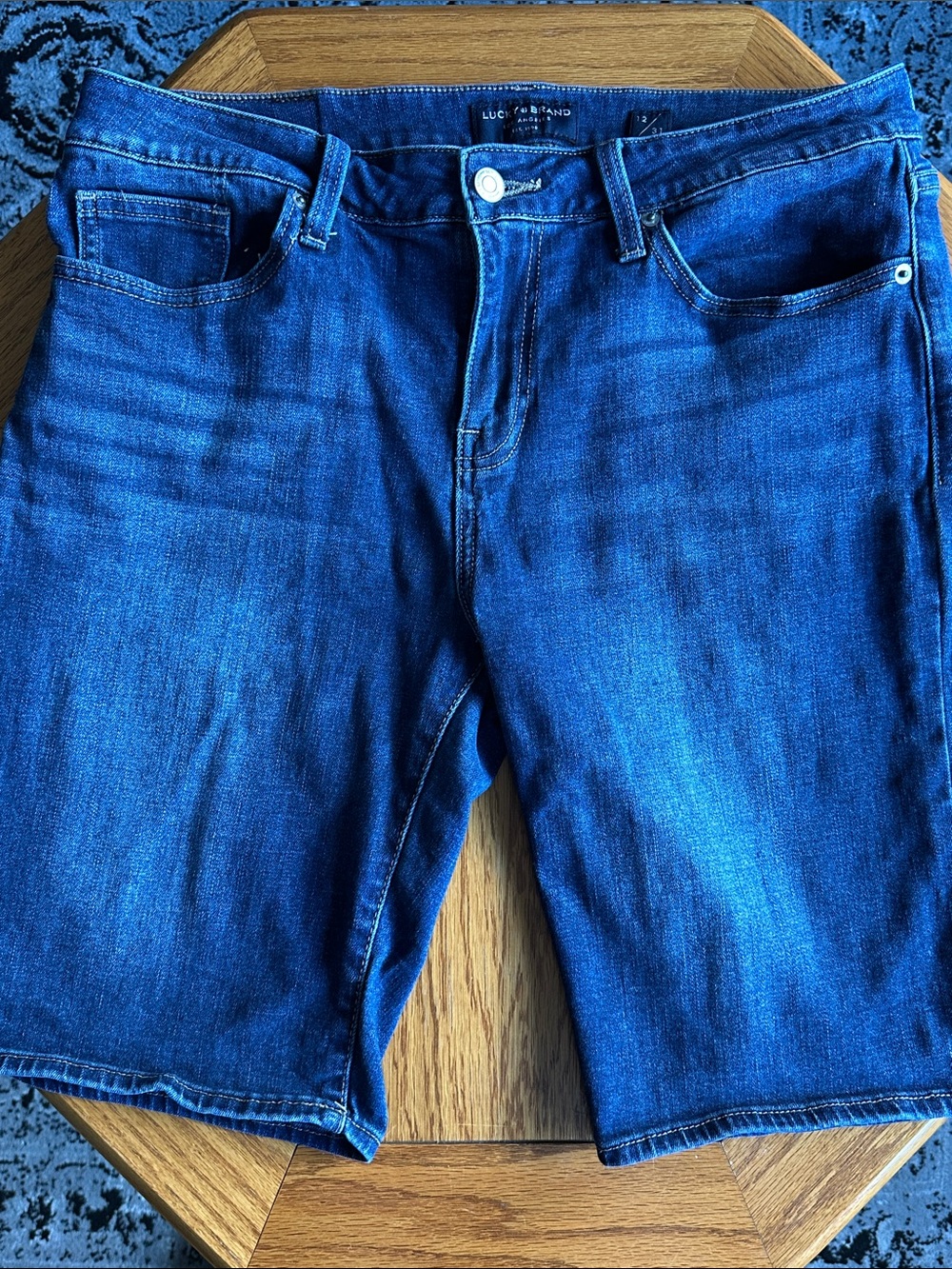 *LUCKY BRAND* Deep Blue Denim Jean Bermuda Shorts Size 12 / 31